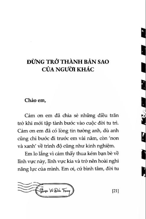 Gửi em Bạn trẻ mới bước vào đời tu,