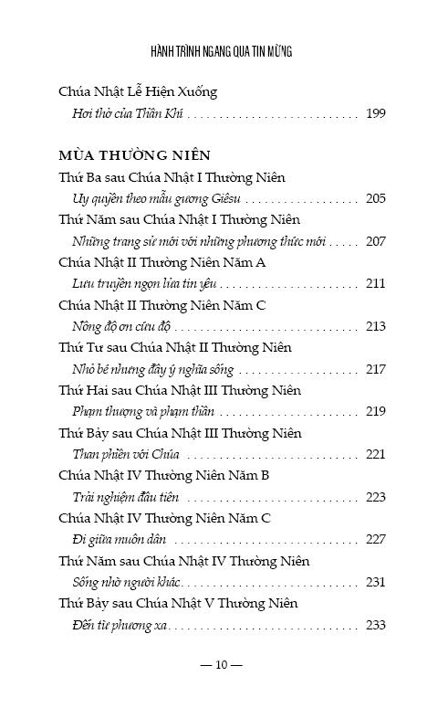 Hành trình ngang qua tin mừng