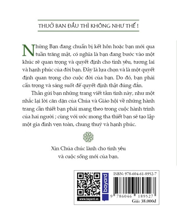 thưở ban đầu thì không như thế,  sách nói thiêng liêng, sách cuộc chiến thiêng liêng, sách đôi lứa thiêng liêng, sách thần học thiêng liêng, sách gia đình công giáo, sách hôn nhân và gia đình công giáo,